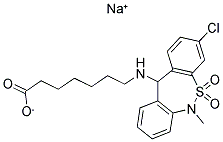 30123-17-2 sodium 7-[(3-chloro-6,11-dihydro-6-methyldibenzo[c,f][1,2]thiazepin-11-yl)amino]heptanoate S,S-dioxide
