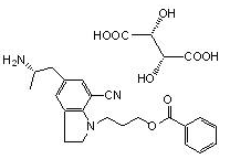 239463-85-5 5-[(2R)-2-aminopropyl]-1-[3-(benzoyloxy)propyl]-2,3-dihydro-7-carbonitrile-1H-indole (2R,3R)-2,3-dihydroxybutanedioate (1:1)