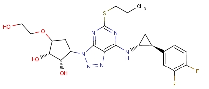 274693-27-5 (1s,2s,3r,5s)-3-[7-[(1r,2s)-2-(3,4-difluorophenyl)cyclopropylamino]-5-(propylsulfanyl)-3h-[1,2,3]triazolo[4,5-d]pyrimidin-3-yl]-5-(2-hydroxyethoxy)cyclopentane-1,2-diol