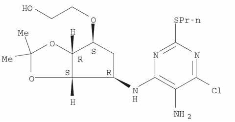 376608-74-1 Ethanol, 2-[[(3aR,4S,6R,6aS)-6-[[5-amino-6-chloro-2-(propylthio)-4-pyrimidinyl]amino]tetrahydro-2,2-dimethyl-4H-cyclopenta-1,3-dioxol-4-yl]oxy]-