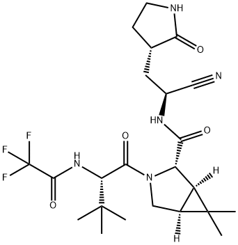 2628280-40-8 3-Azabicyclo[3.1.0]hexane-2-carboxamide,N- [(1S)-1-cyano-2-[(3S)-2-oxo-3-pyrrolidinyl]ethyl]- 3-[(2S)-3,3-dimethyl-1-oxo-2-[(2,2,2- trifluoroacetyl)amino]butyl]-6,6-dimethyl-, (1R,2S,5S)-