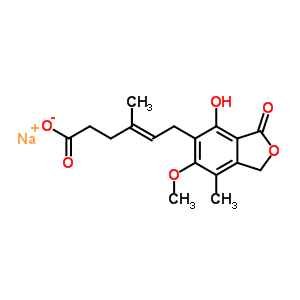 23288-62-2;37415-62-6 sodium (4e)-6-(4-hydroxy-6-methoxy-7-methyl-3-oxo-1,3-dihydro-2-benzofuran-5-yl)-4-methylhex-4-enoate