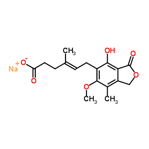 23288-62-2;37415-62-6 sodium (4E)-6-(4-hydroxy-6-methoxy-7-methyl-3-oxo-1,3-dihydro-2-benzofuran-5-yl)-4-methylhex-4-enoate