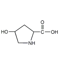 L-4-hydroxyproline structural formula