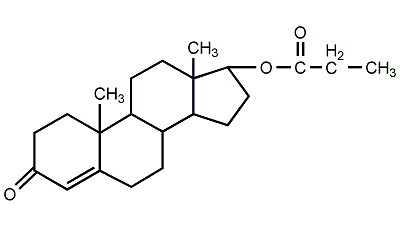 testosterone propionate structural formula