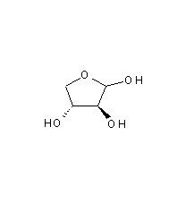 D-(-)-threose structural formula