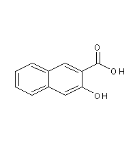 3-hydroxy-2-naphthoic acid structural formula